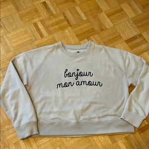 Juvia Bonjour Mon Amour Cream Sweater